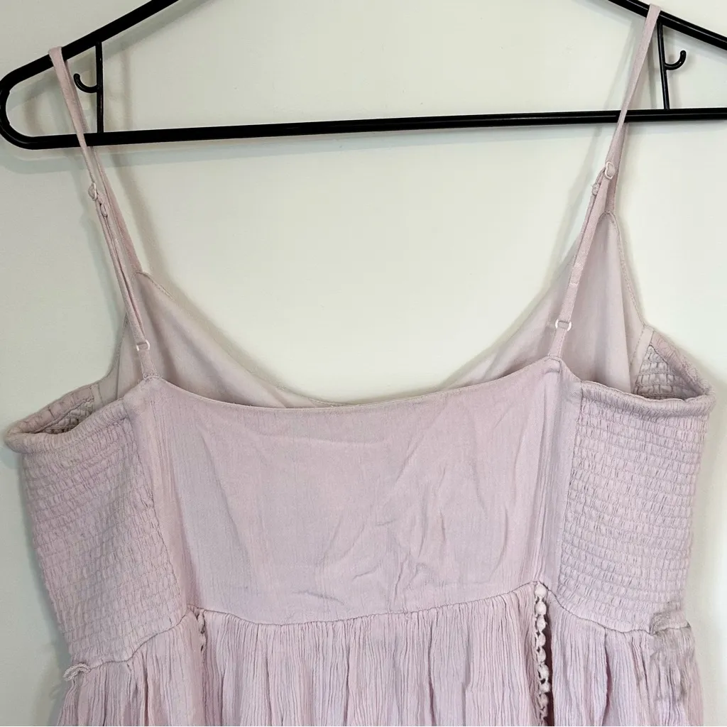 Motherhood Maternity Pink Lace Tank Maxi Dress - Size: Small - Image 7