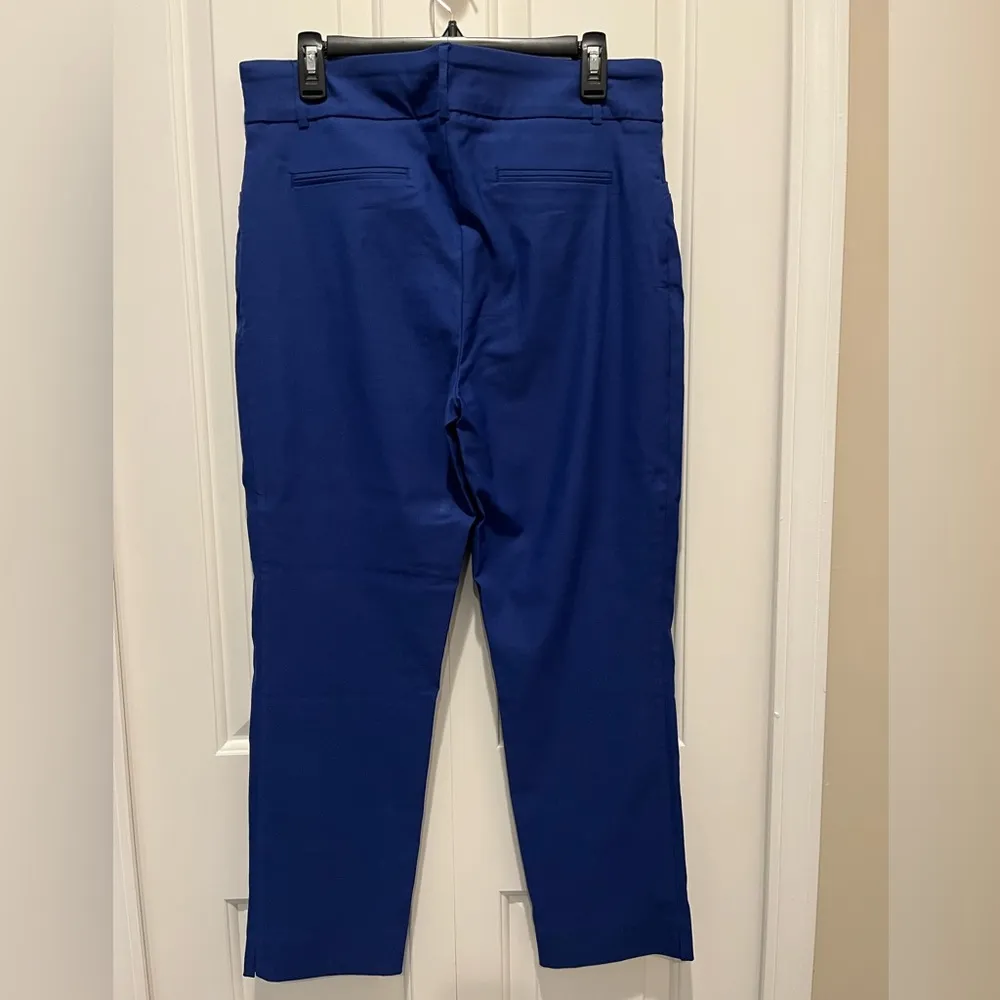 Hilary Radley Royal Blue Straight Leg Pull on Stretch Ankle Dress Pants - Image 2