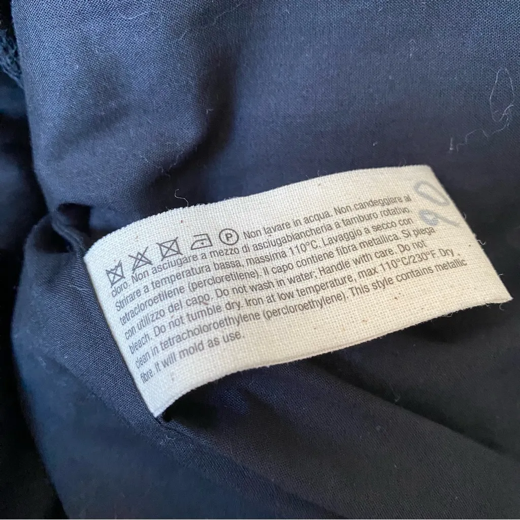 Forme 3’3204322896 Factory of Faith Italy Black Long Crinkle blazer 40 US Small - Image 6