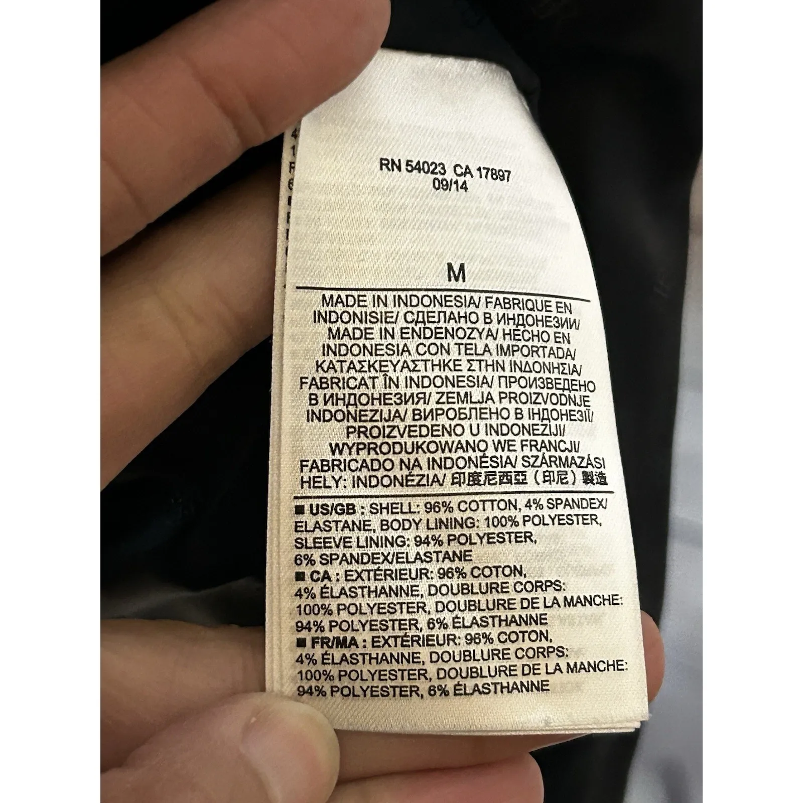 Banana Republic Navy Blue Moto Jacket Size M With Belt – Good Condition - Image 8