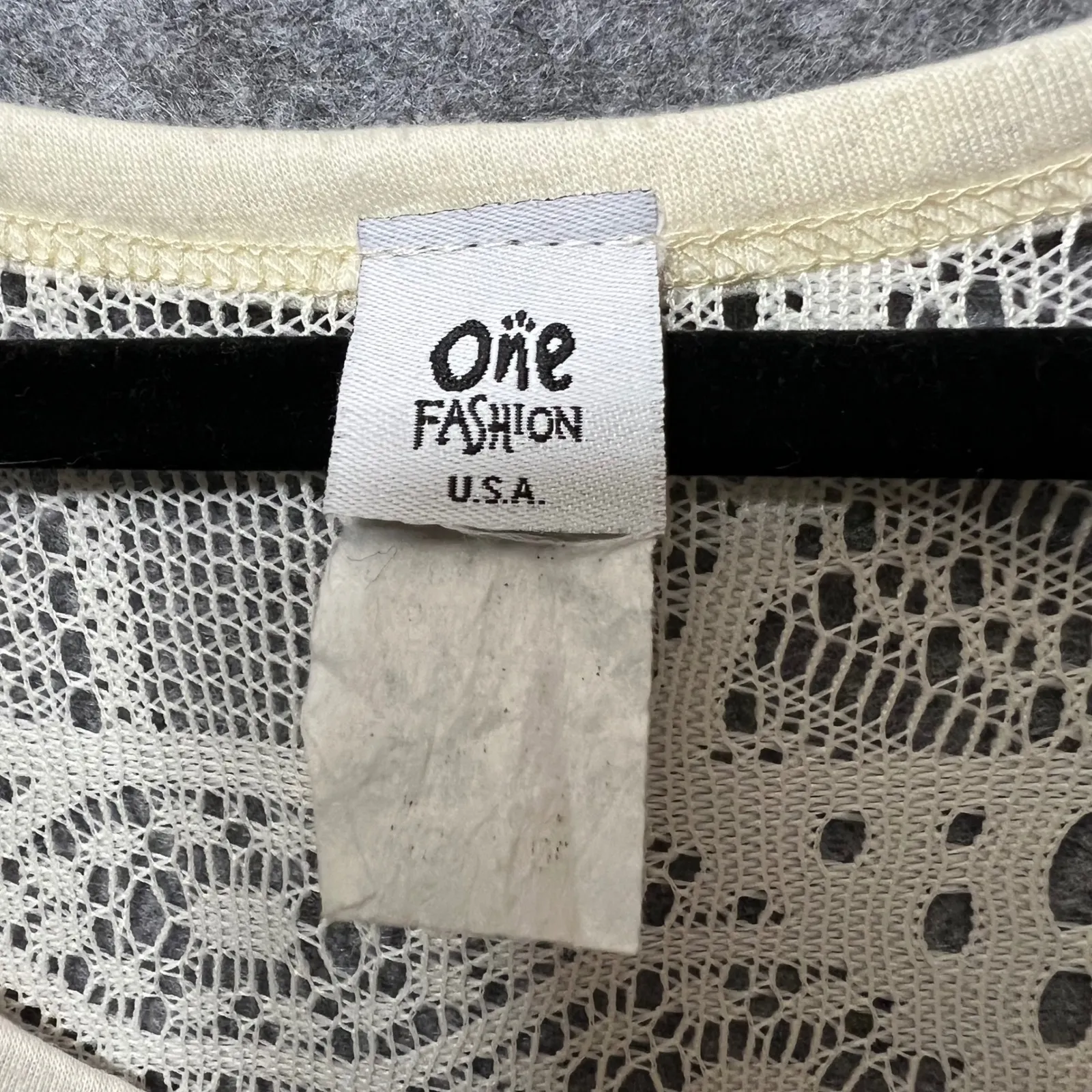 One Fashion Las Vegas Rhinestone Lace Back Graphic Top S/M Y2K‎ Glam Tee Size undefined - Image 2