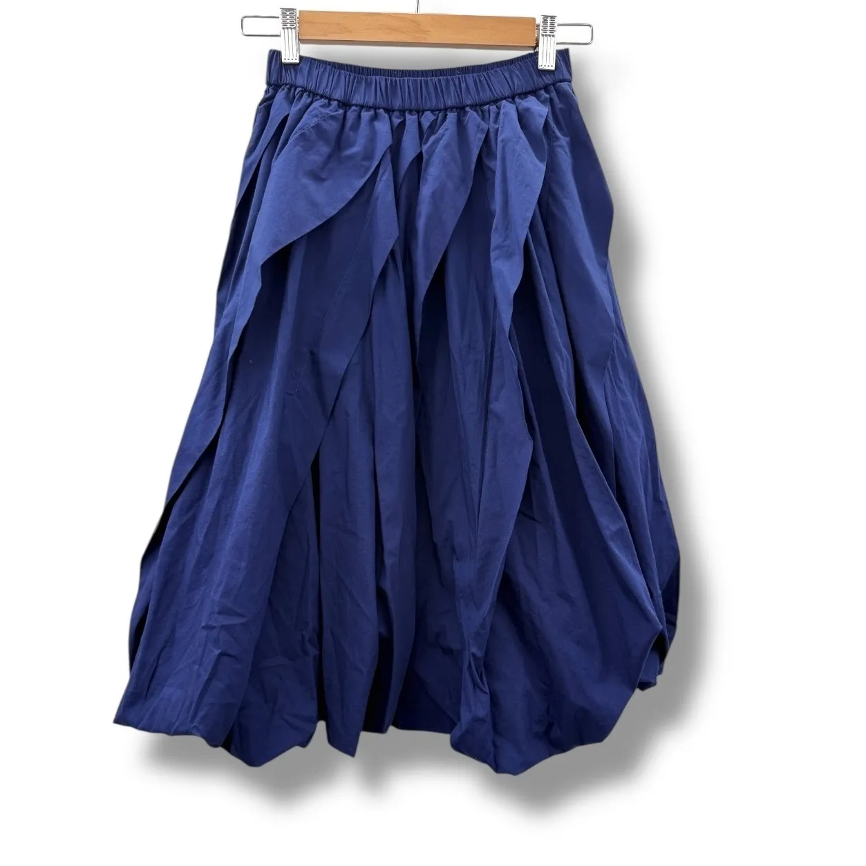 Uniqlo x Marni NWT Navy Balloon Skirt Size XS Avant Garde Volume Casual Blue - Image 2