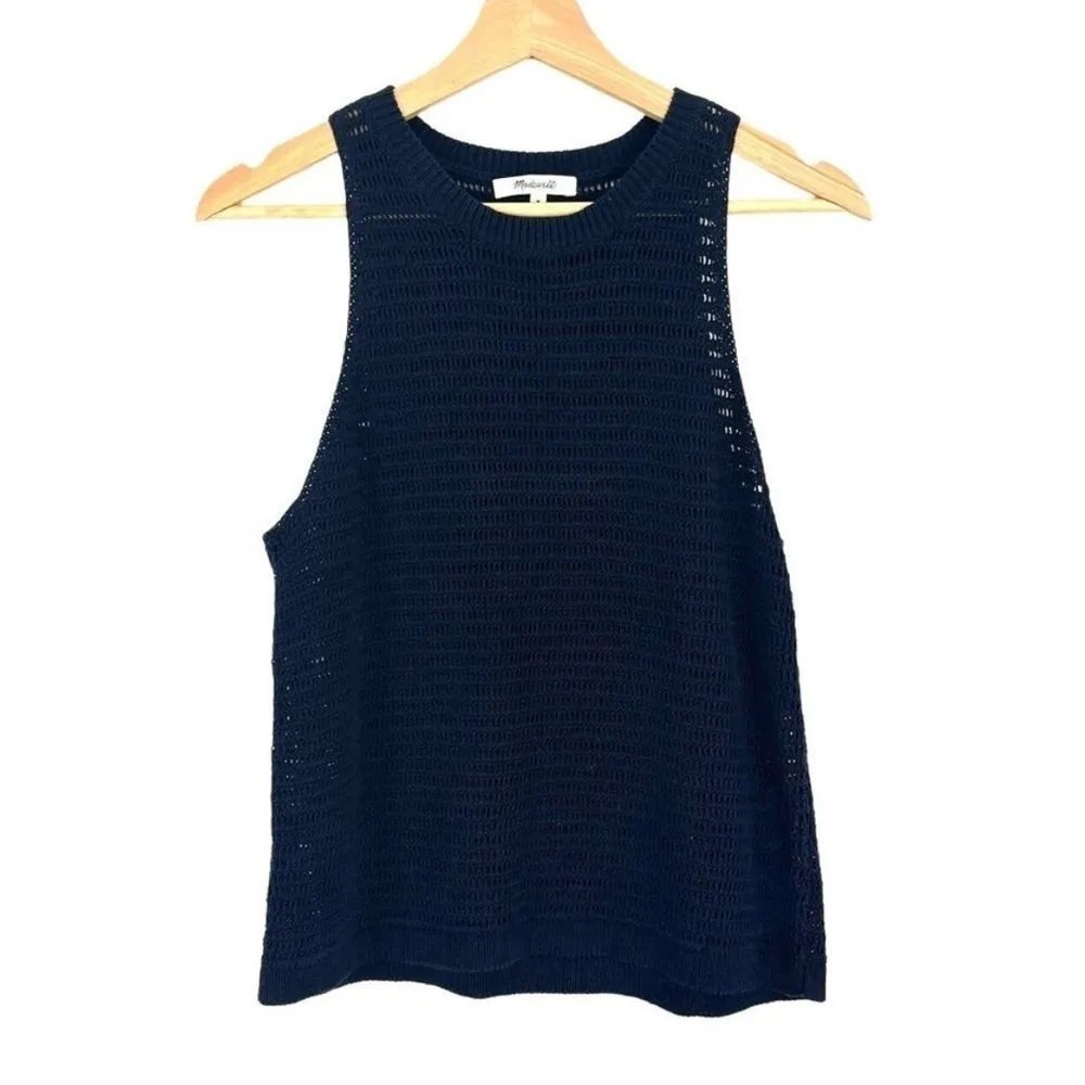 Madewell Camila Crocheted tank top Sweater sleeveless Knit Vest XSmall - Image 11