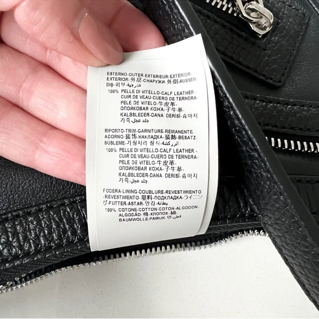 NWOT Versace Medium Medusa Zip Leather Hobo Shoulder Bag in Black and Silver - Image 13