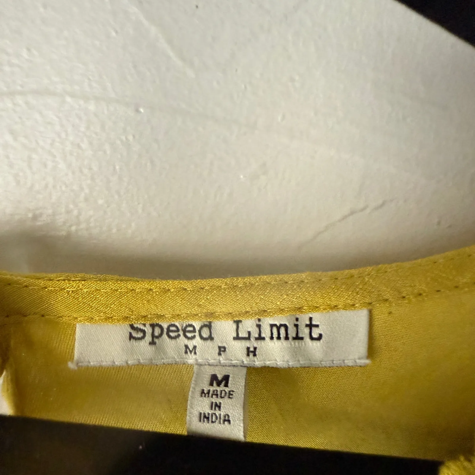 Speed Limit Yellow Smocked Tiered Mini Dress Puff Sl V Neck Ruffle Boho Cottage - Image 6