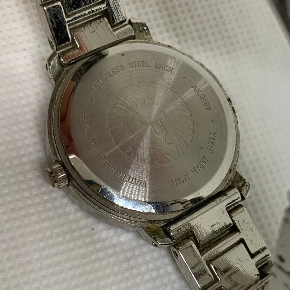 Anne Klein gold silver tone women wrist watch 32mm case size 7” running - Image 7