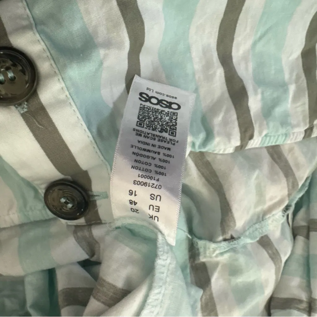 ASOS Cotton Crop Jumpsuit Size 16 - Image 6