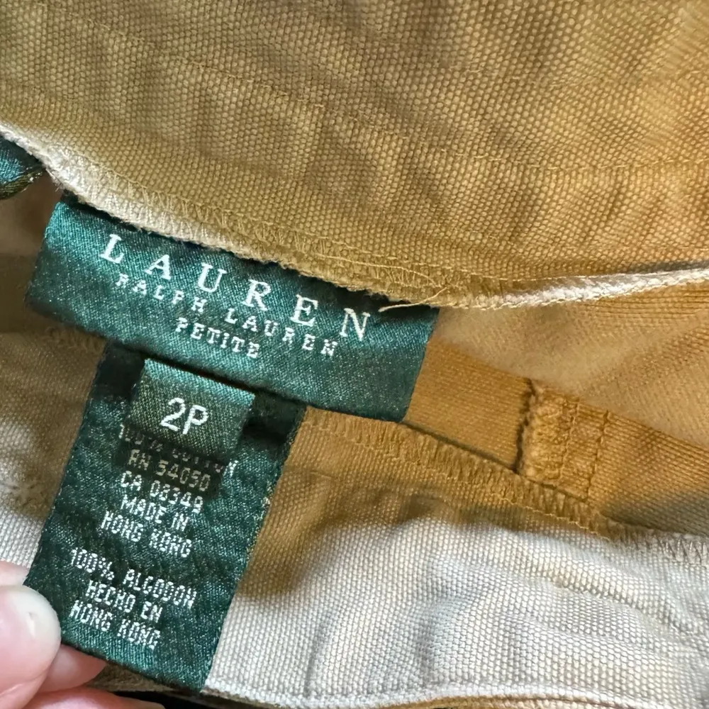 Y2K Lauren Ralph Lauren Utility Shorts Sz 2 Tan Belted Cotton Cargo Safari L - Image 16