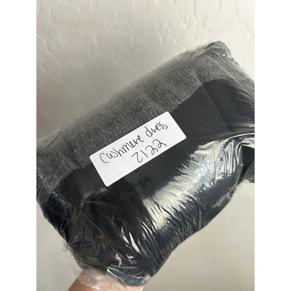 Hawick Cashmere of Scotland Dress Womens Small Black Gray Long Sleeve Sweater - Image 7