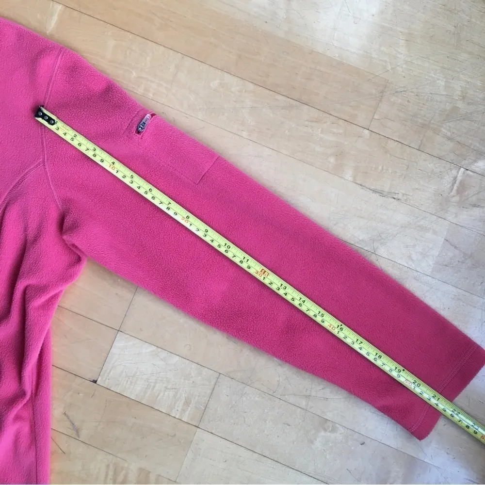 LL Bean Full Zip, Lightweight Fleece Jacket, Pink, Red, Size M Pink Size M - Image 12