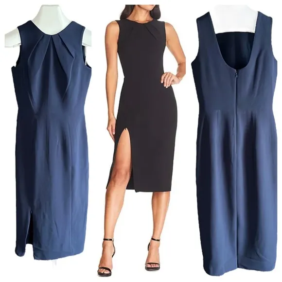 Dress the Population Simone Sleeveless Scoop Back Zipper Side Slit Sheat… - Image 3