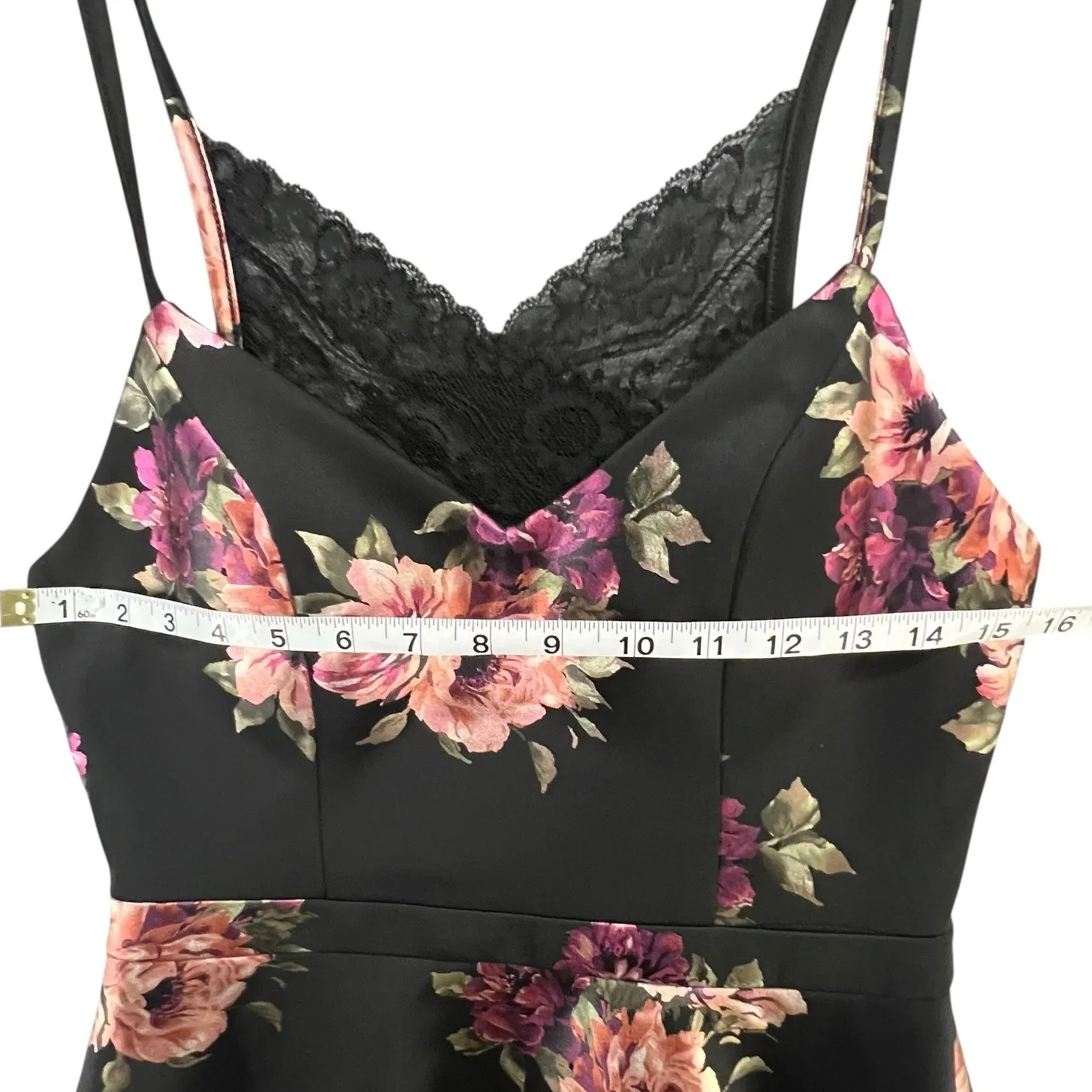 Speechless Y2K Dress 7 Black Pink Floral Fit Flare Romantic Feminine Whimsygoth - Image 7