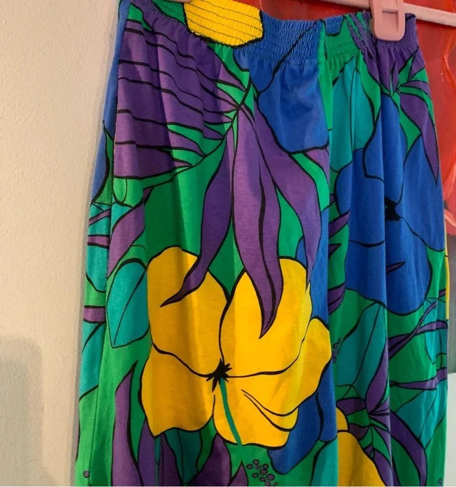 Karen Kane Lifestyle Pants Size S Small Vintage Cropped Tropical Print - Image 2