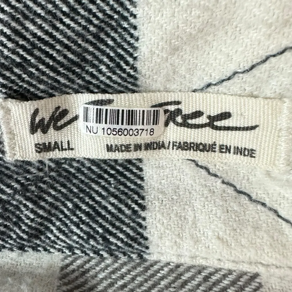 Free People Izzie Plaid Oversized Cargo Shirt Jacket Shacket Small Grunge 90s - Image 11