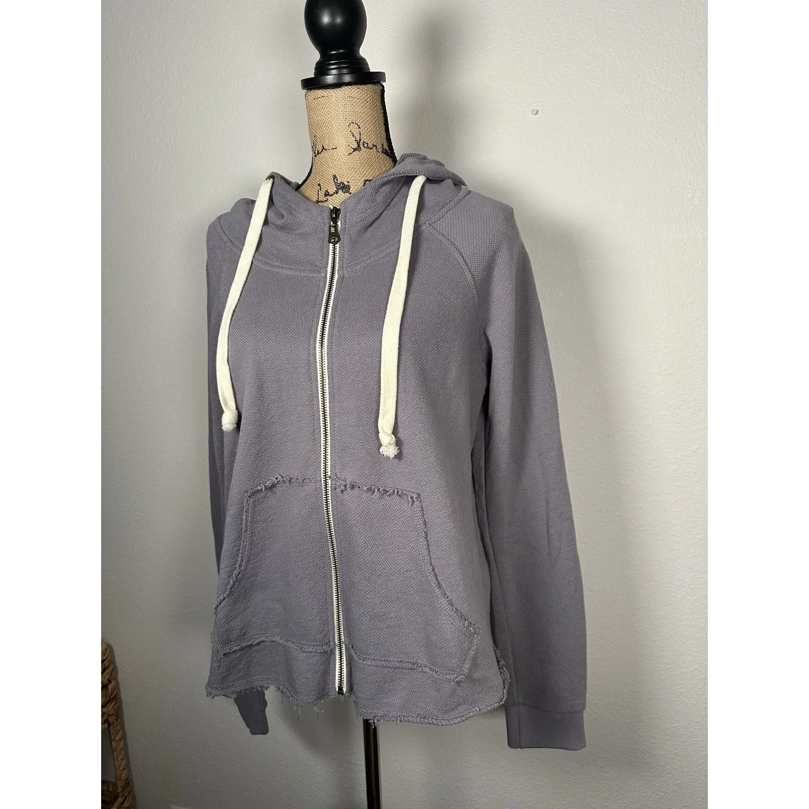 O'NEILL size Medium M Gray full zipper front sweatshirt hoodie jacket Women's - Image 5