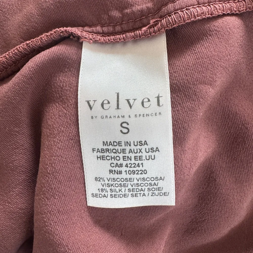 Velvet by Graham & Spencer Burgundy Silk Blend Tie Sash Sleeveless Midi Dress Purple - Image 8