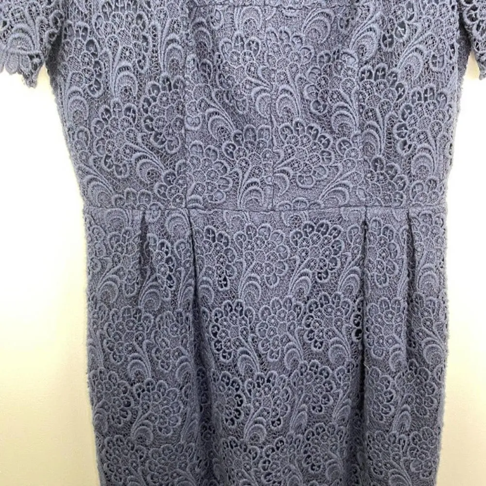 Club Monaco Navy Blue Lace Embroidered Short Sleeve Mini Dress Women’s Size 2 - Image 5