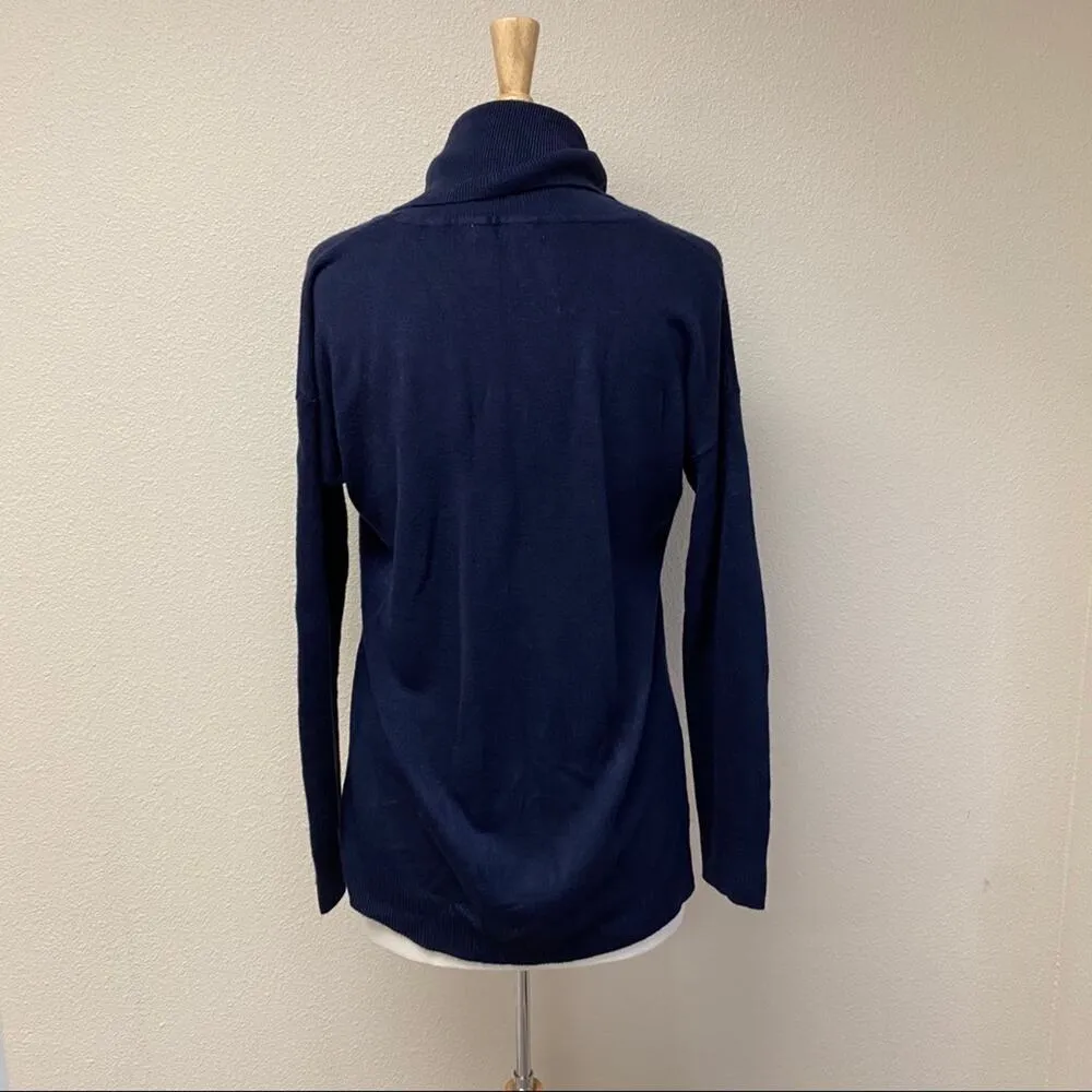 Carol Rose  Cowl Neck Sweater Navy M - Image 3