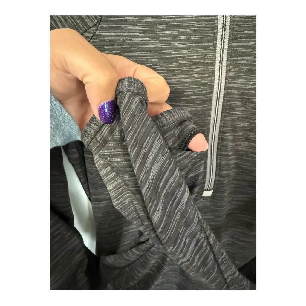 Athleta Mendoza Half Zip Pullover Long Sleeve Top Size Small – Space Dye Grey - Image 5