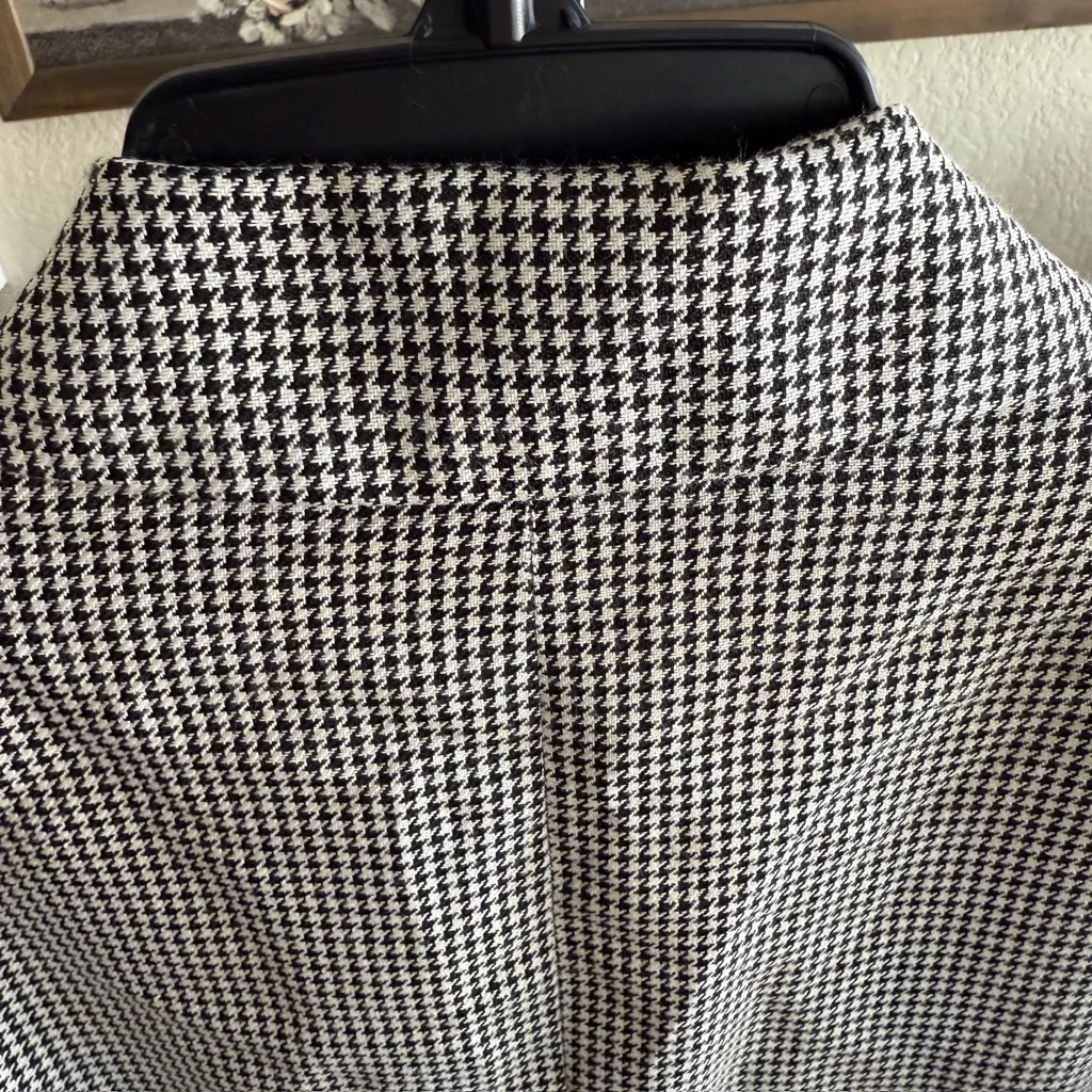 Houndstooth Belted Blazer Tailored Jacket Size 8 Reflections by Spiegel - Image 7
