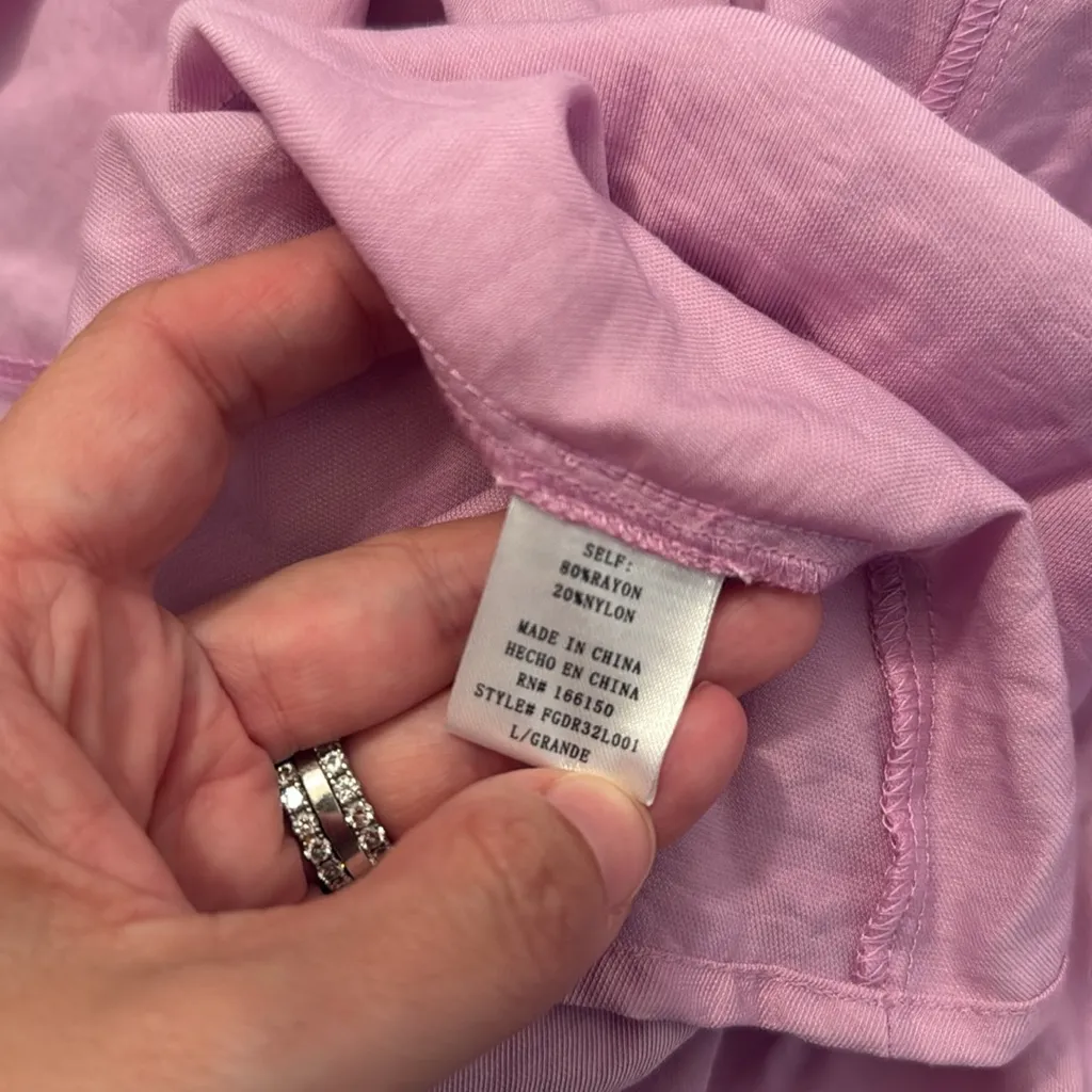 LILOU Maxi Dress with Ruffles, Lavender Large Pink - Image 7