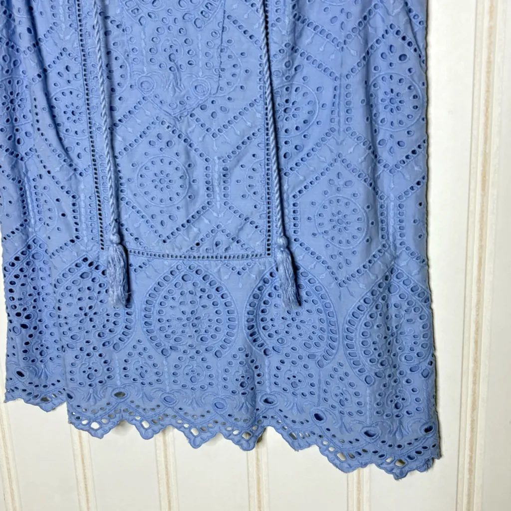 Sundance Sebilla Top Crochet Eyelet Tank Blue XS 374 - Image 6