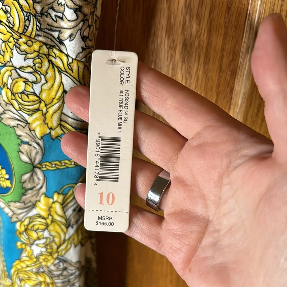 Laundry by Design Shift Dress, True Blue Multi, NWT, Size 10 - Image 4