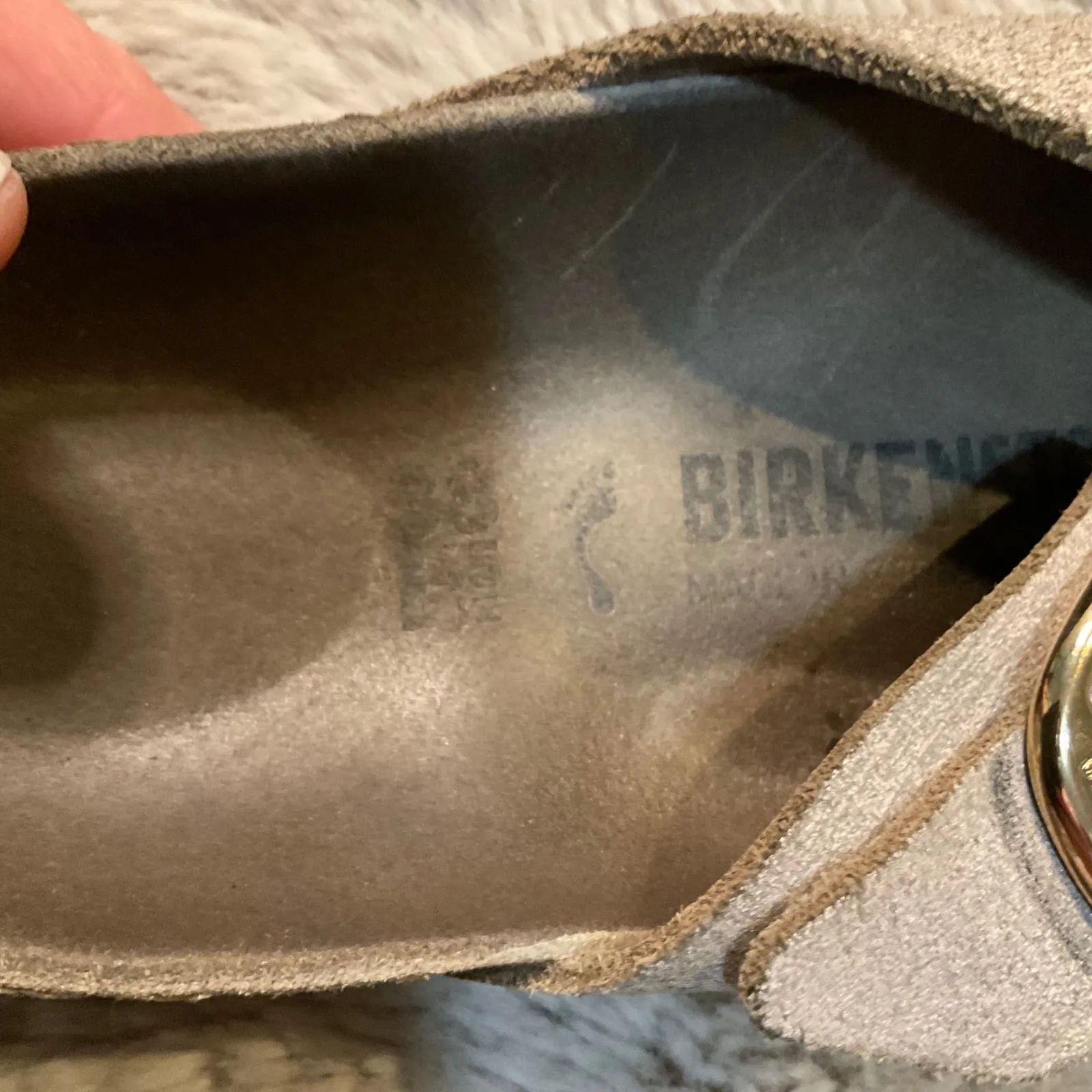 Birkenstock Sienna Big Buckle Size 38 Metallic Gold Buckle Slide Womens Comfort - Image 8