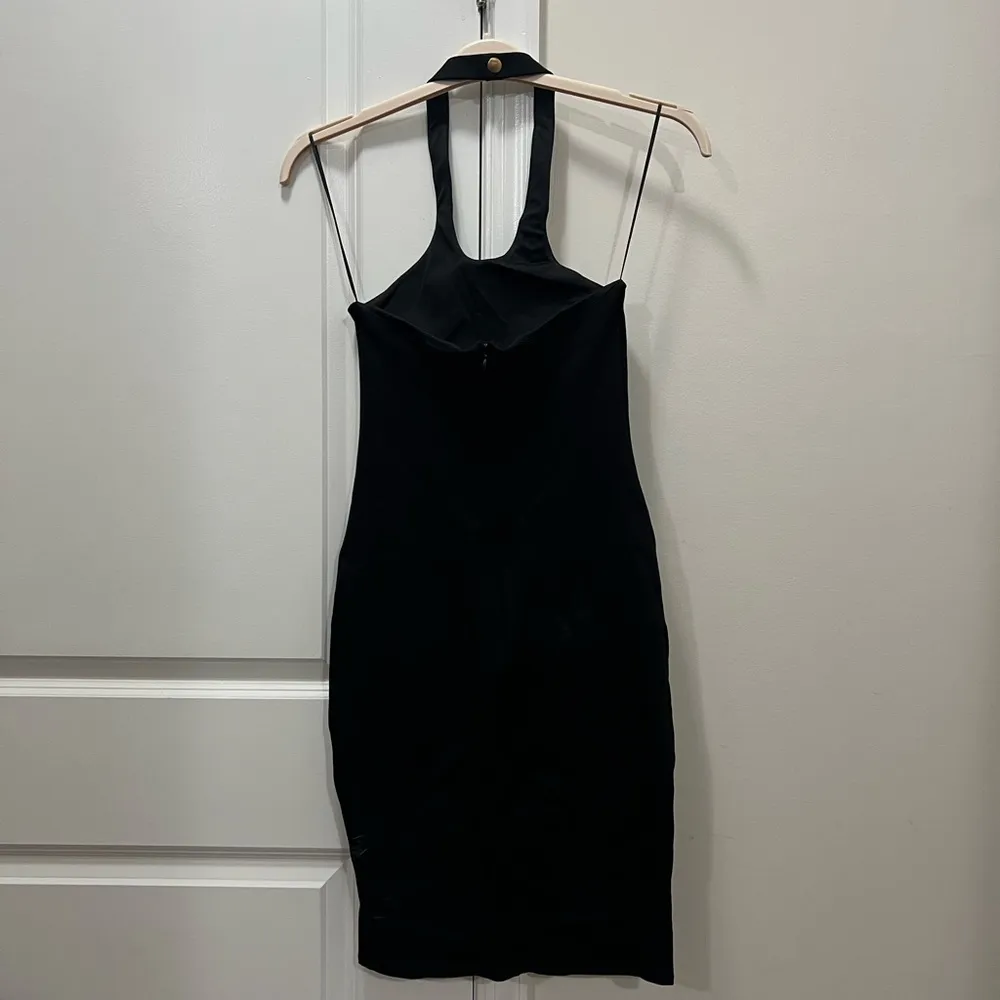 Topshop Black Cross Halter Body-Con Minidress Size 4 US $68 - Image 4