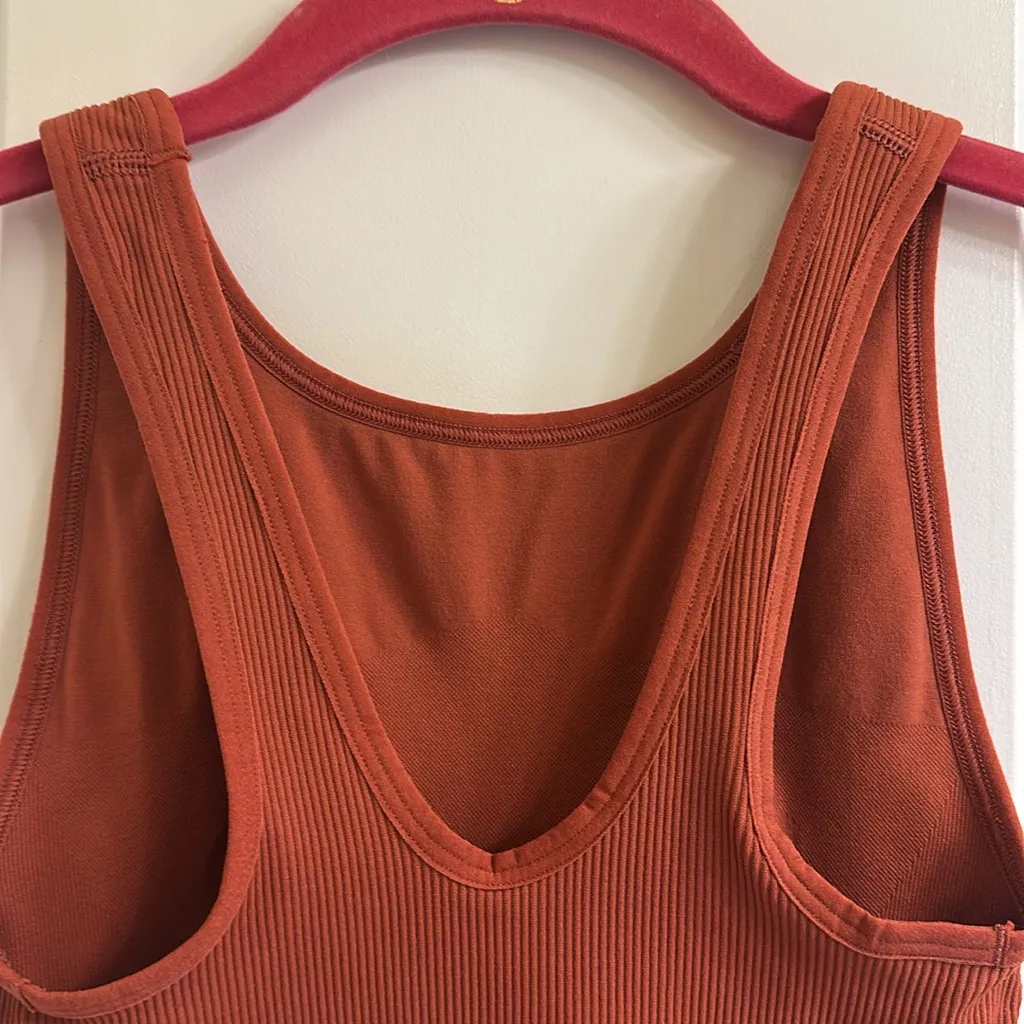 Victoria’s Secret Longline Seamless Sports Bra NEW Burnt Orange XS - Image 8