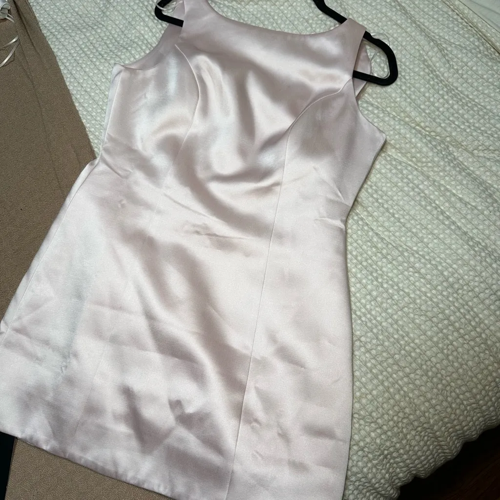 ASTR Light Pink Satin Dress - Image 2
