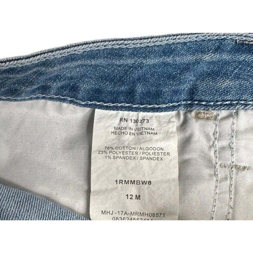 Lee Riders Womens 12 Denim Bermuda Jean Shorts Mid Rise Blue Stretch 1RMMBW8 - Image 5