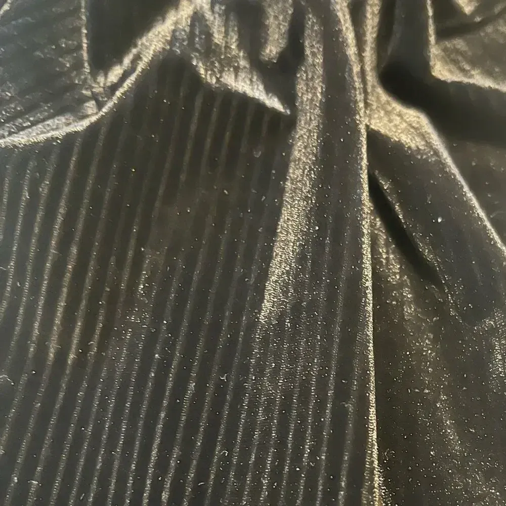 GOOD AMERICAN‎ Velvet Midi Dress in Black Ribbed size 1 - Image 6