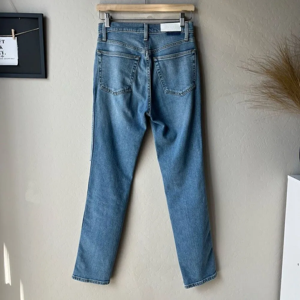 REDONE Denim Jeans 80’s Slim Straight‎ Distressed Blue Jeans Size 26 - Image 10