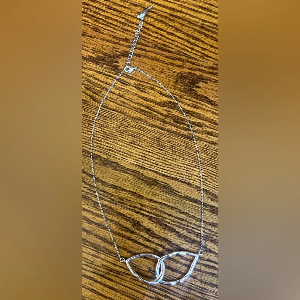 Chloe & Isabel Necklace and Bracelet set, Silver Tones, hammered silver look - Image 4