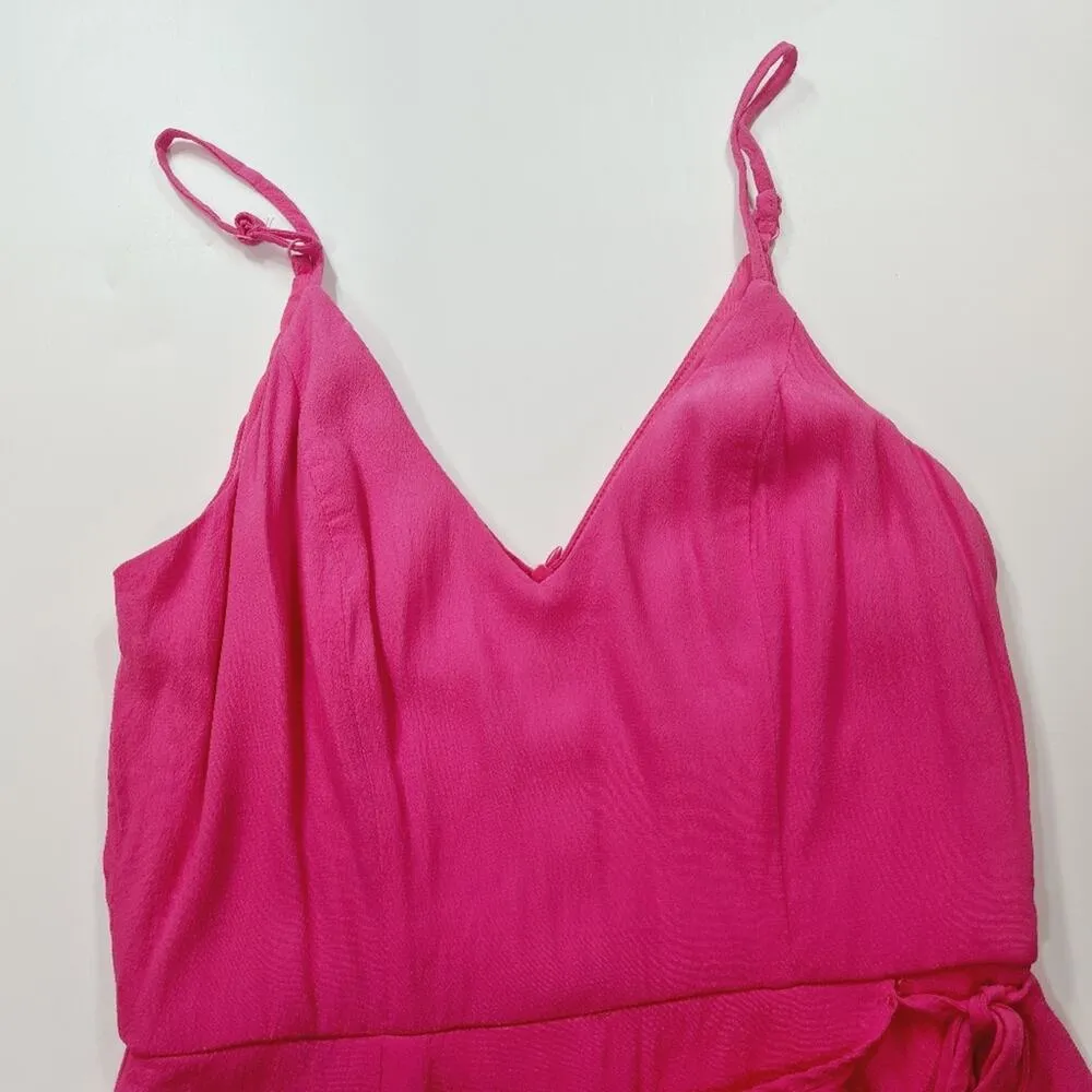 Superdown Karen Wrap Romper in Pink Medium - Image 6
