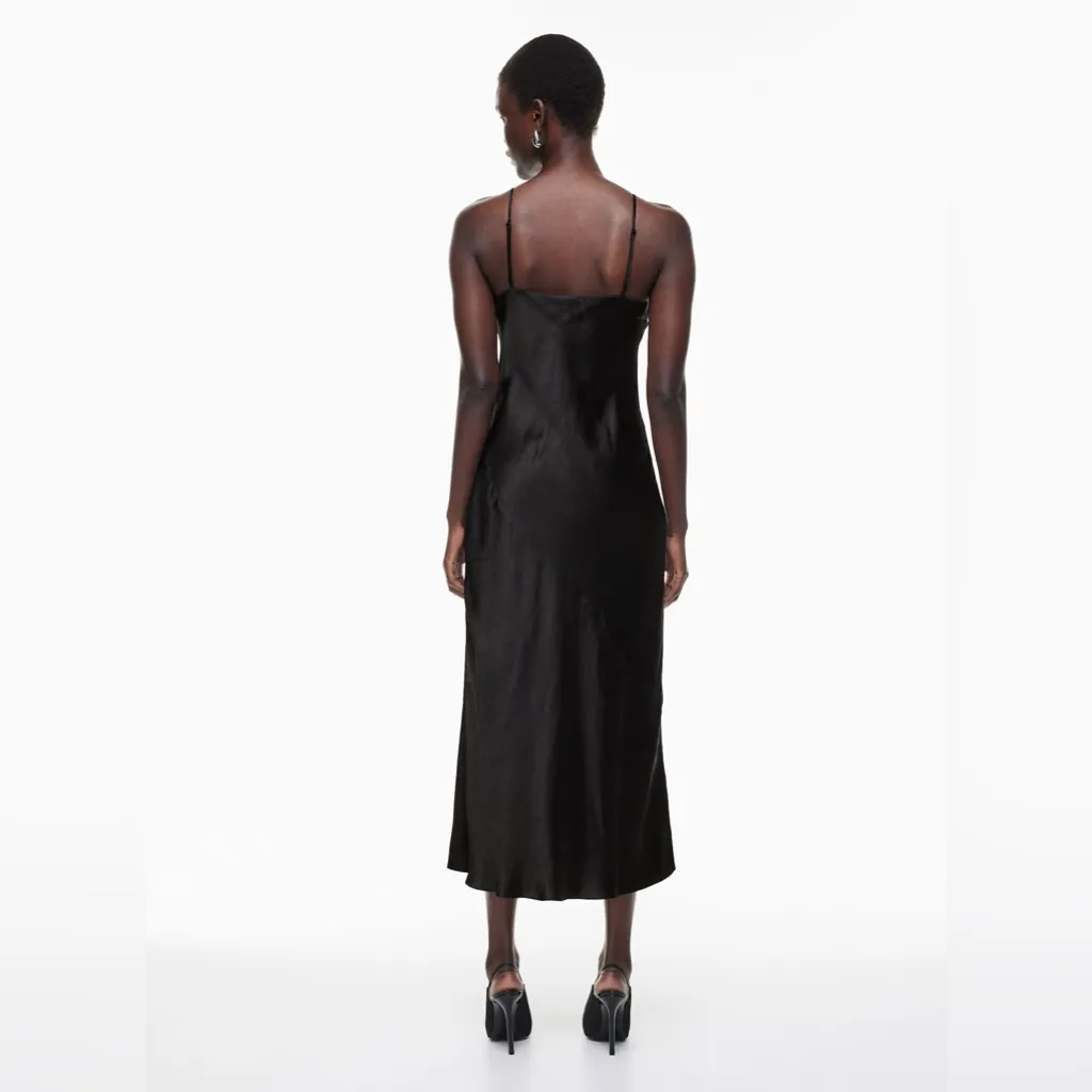 Aritzia Babaton Happenstance Satin Midi Dress Black size S/P (NWT) - Image 6