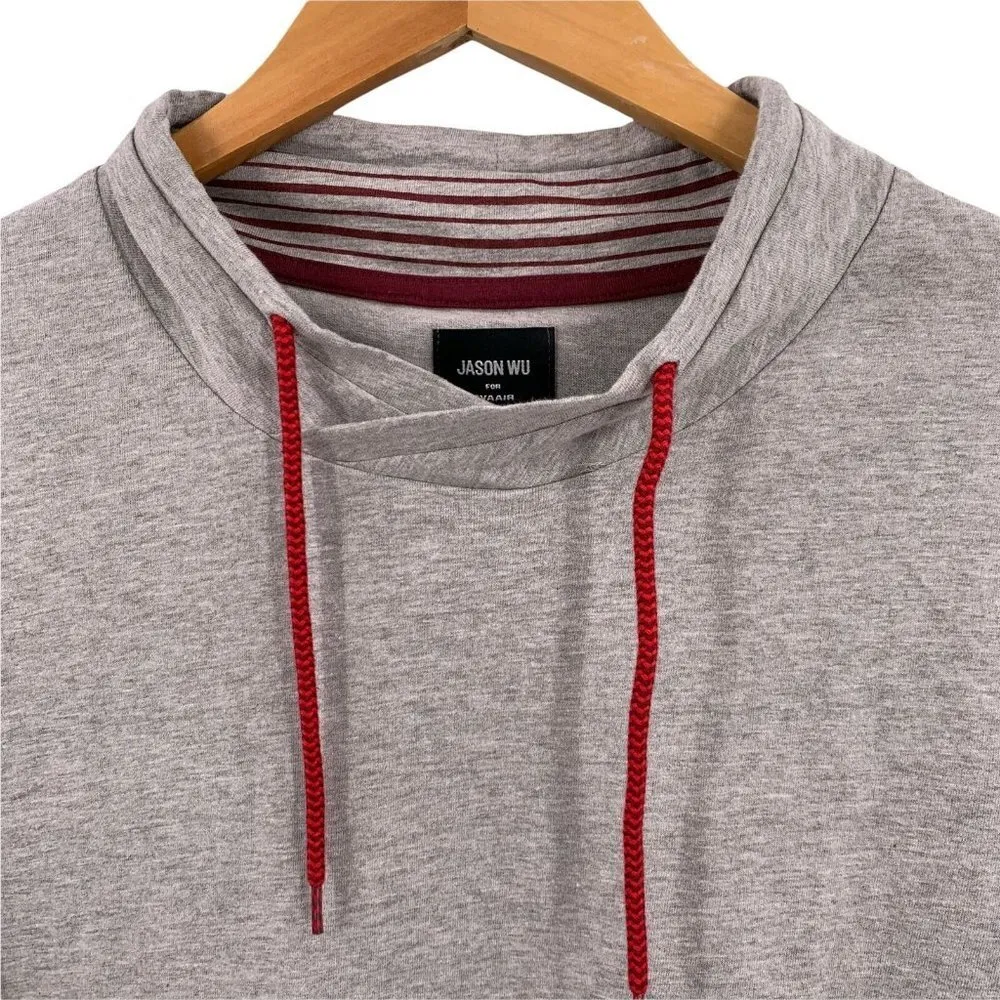 Jason Wu for Eva Air Loungewear Top Gray and Maroon Size Medium - Image 3