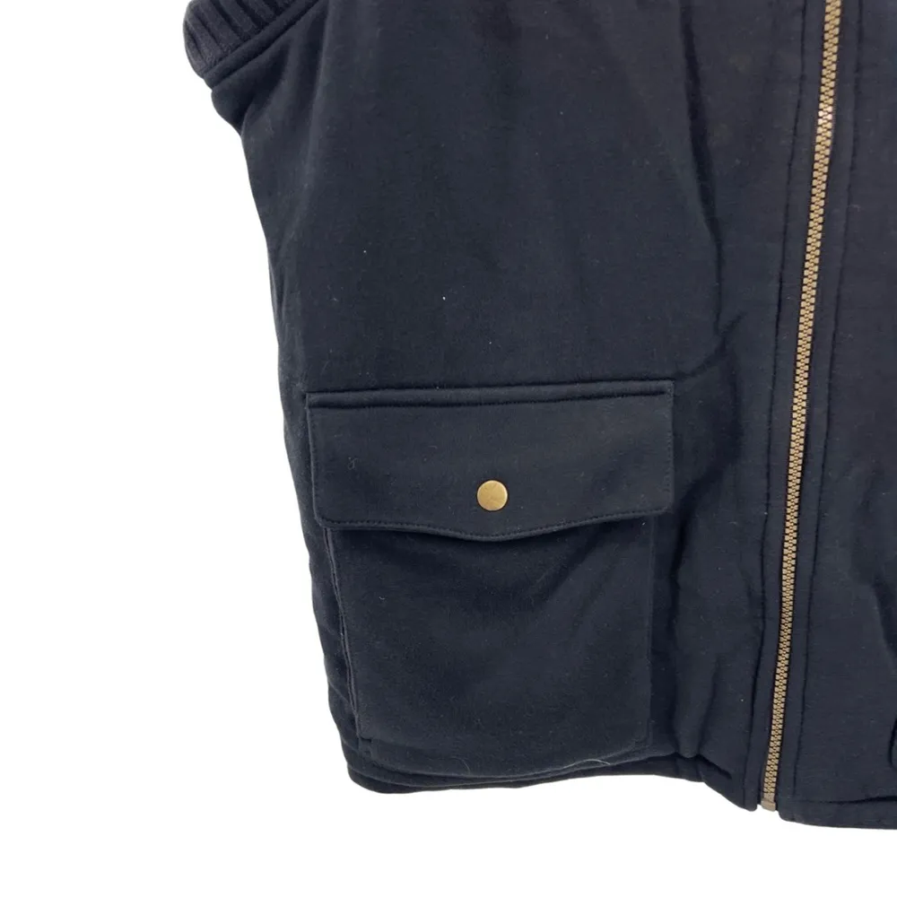 Gear for Sports cotton reversible quilted black vest L gold zipper outdoor layer - Image 2