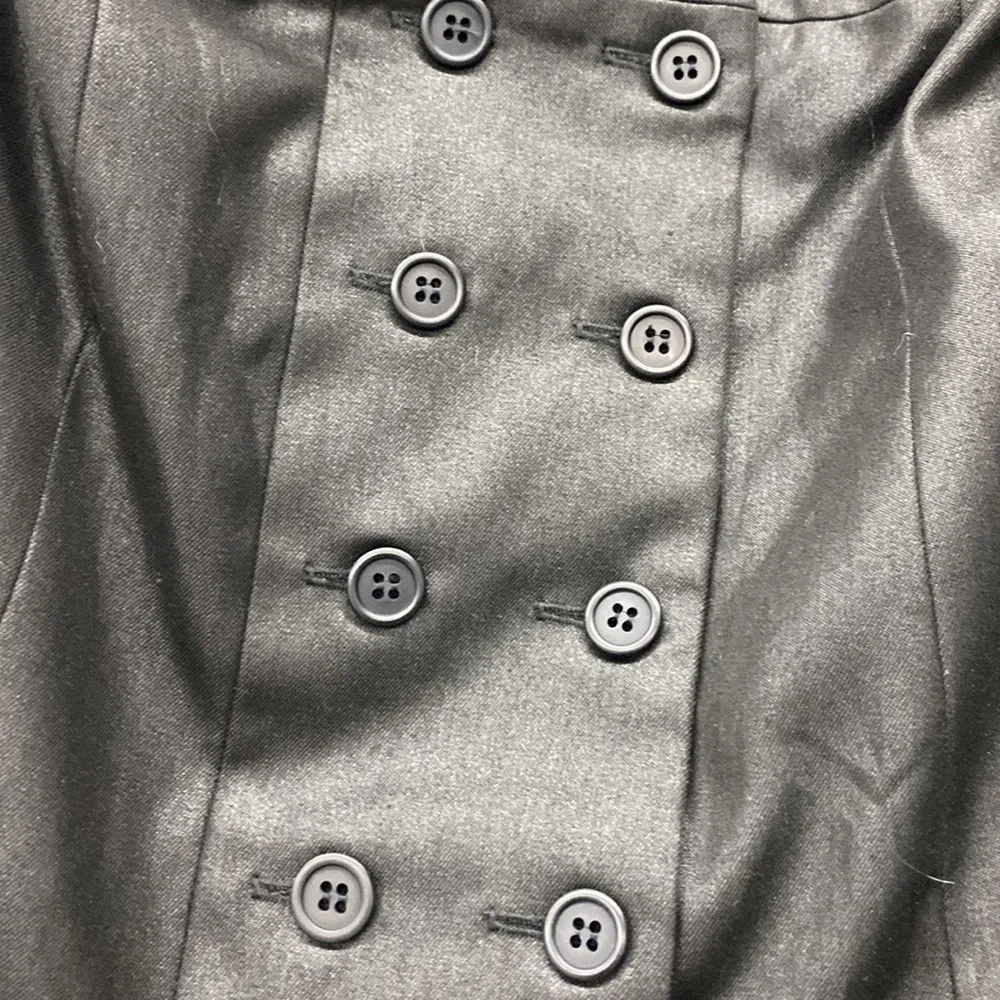 Y2k  strapless tuxedo vest waistcoat corset buttons black 36 euro XS - Image 3