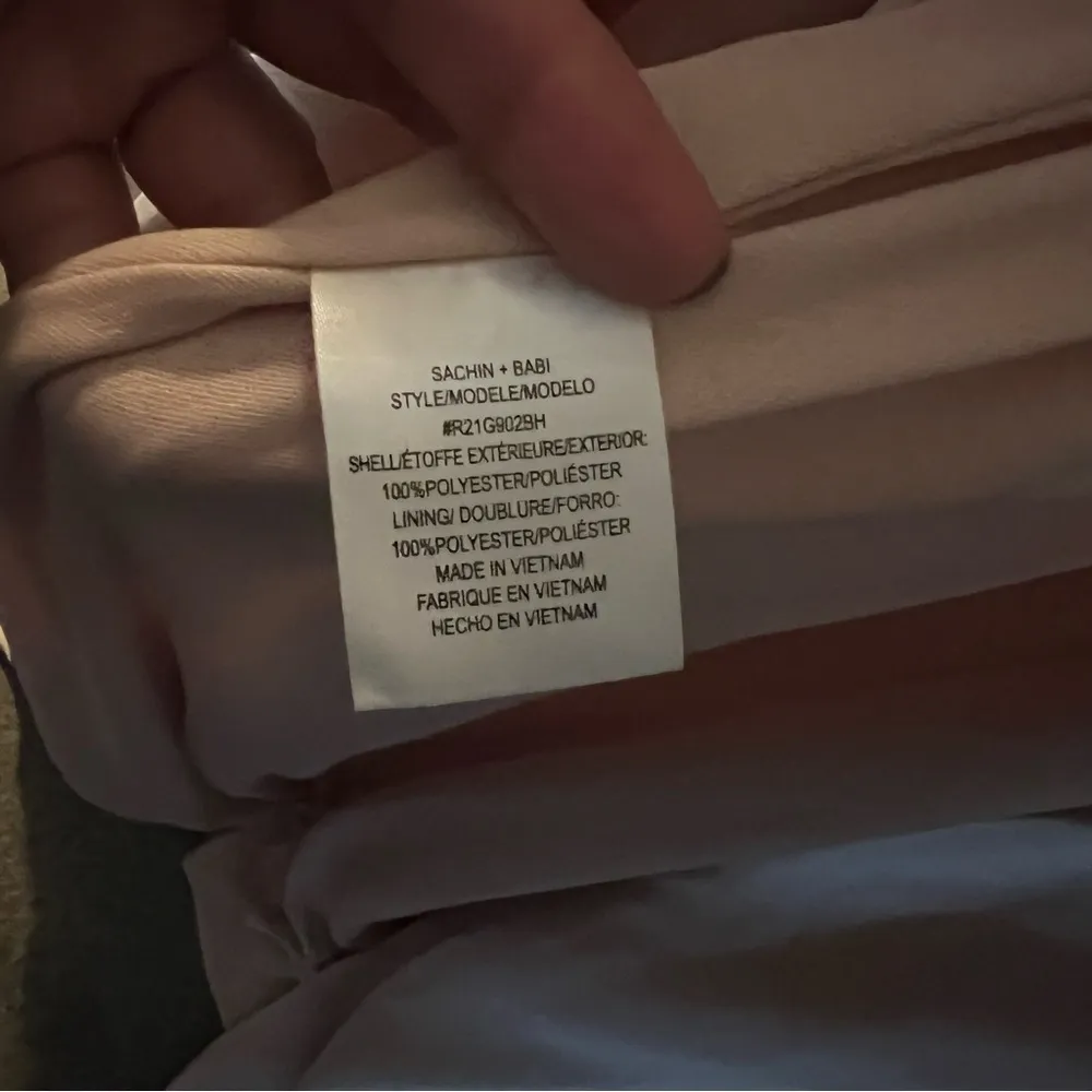 Sachin & Babi Tansy Satin Charmeuse Blush Formal Wrap Gown Size 16 - Image 5