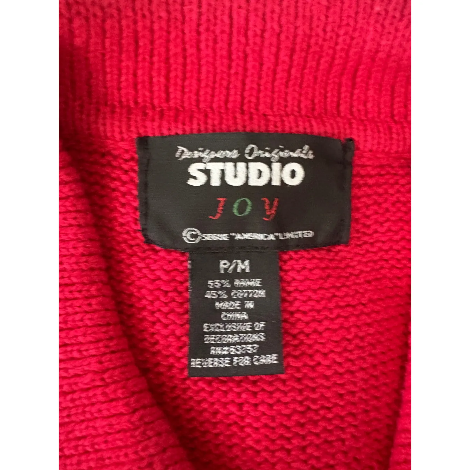 Studio‎ Joy Christmas Vest Womens PM Petite/Medium Red Snowflake Knit Holiday - Image 2