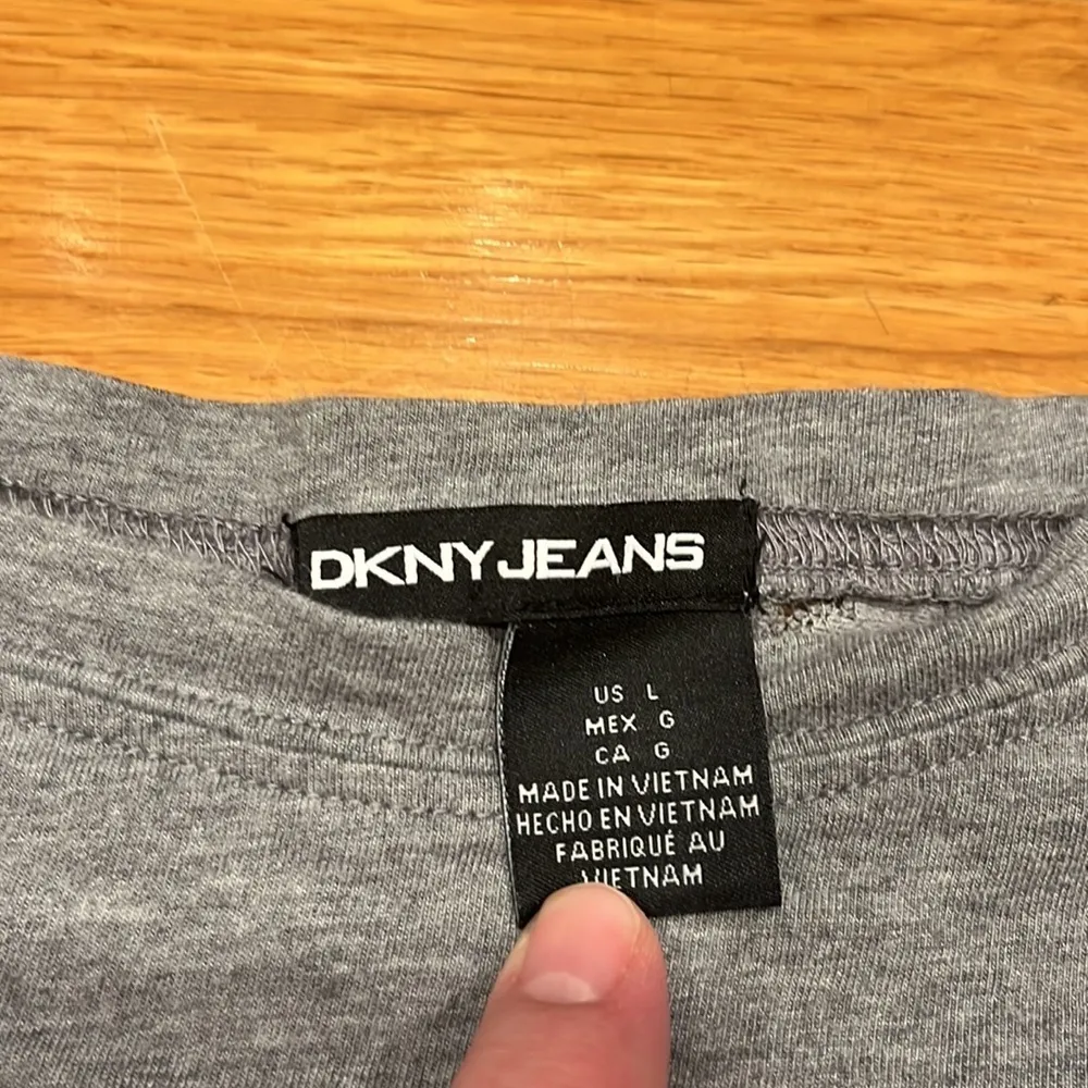 DKNY jeans gray top size large . - Image 2