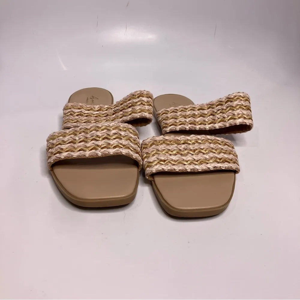 Avellini slide sandals made‎ in Italy size 9 Tan - Image 2