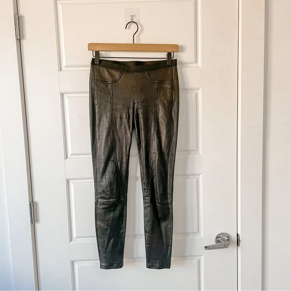 Helmut Lang Leather Lamb Pants Leggings - Image 8