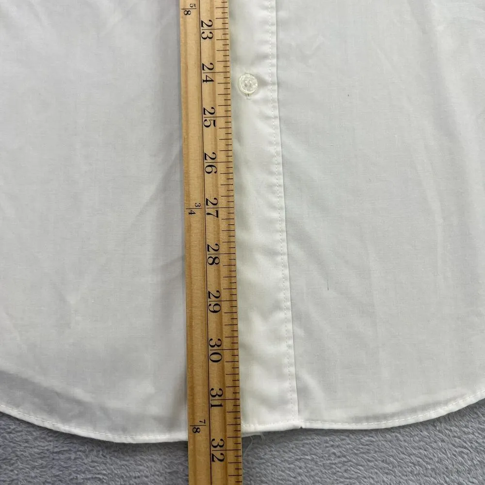 Vtg PGB Button Down Shirt Women XL White/Gold Studs Jaguar Embroidery Pocket USA - Image 8