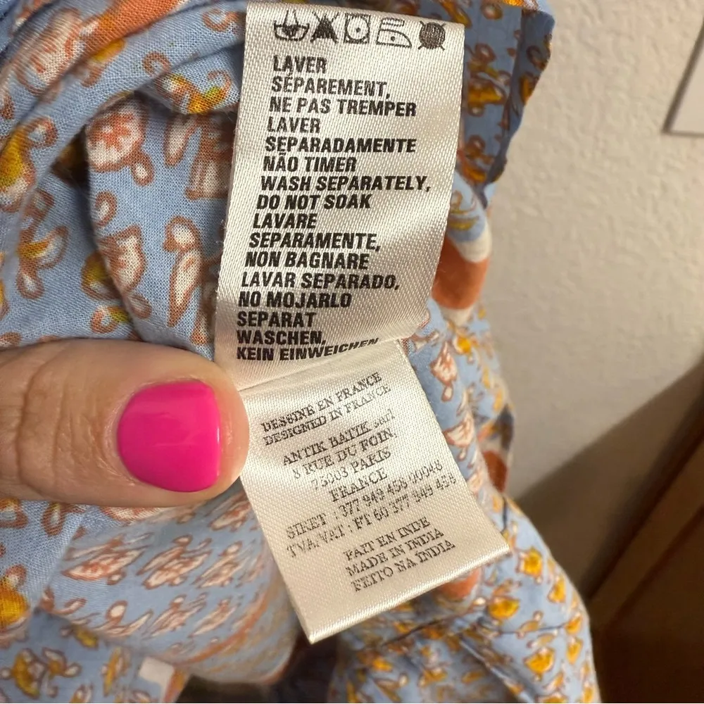 Antik Batik Gisele Sundress Size XS Blue - Image 6