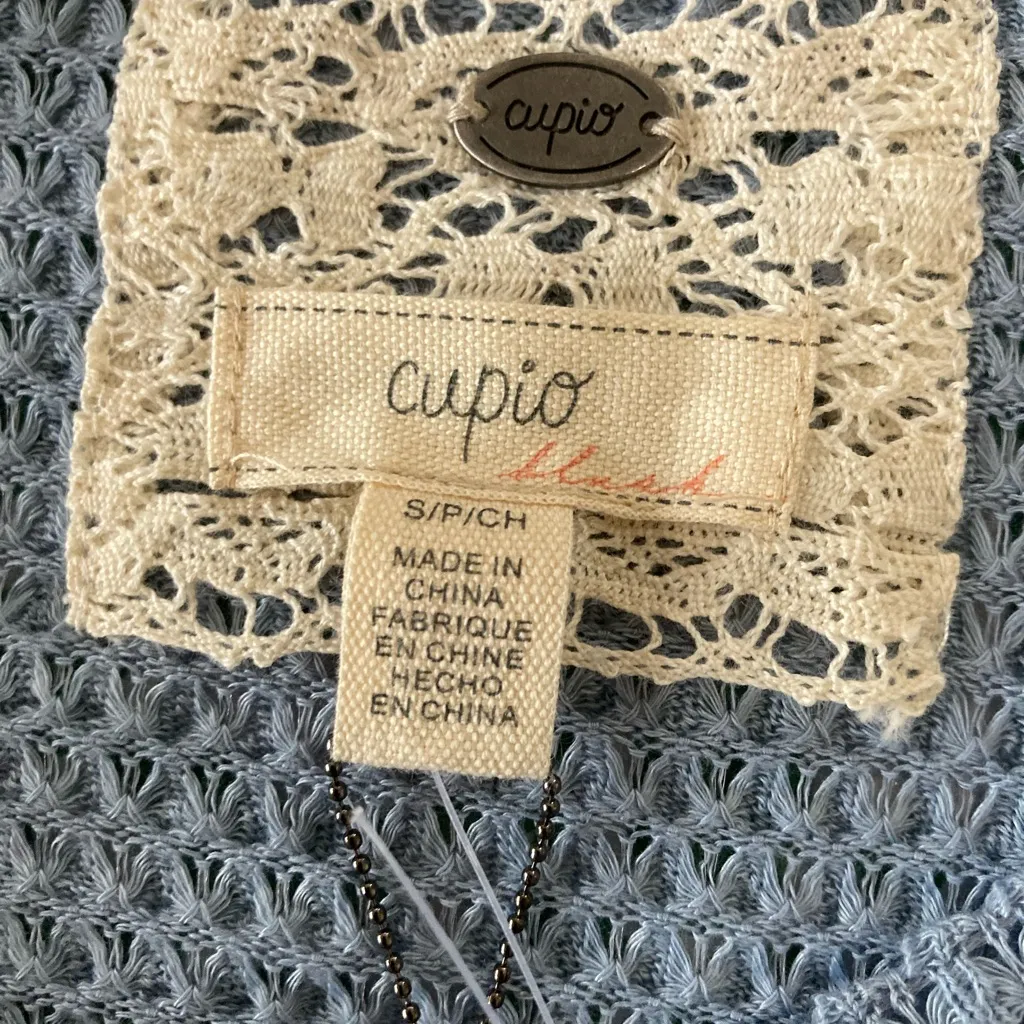 NWT Cupio Waffle Knit drawstring waist top S Small - Image 6