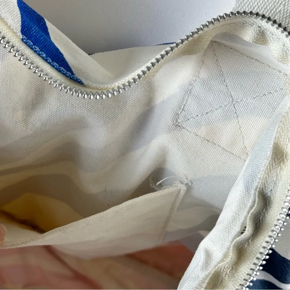 Vintage PINK Victoria's Secret Zebra Multicolor Canvas Tote Beach Travel Bag - Image 9