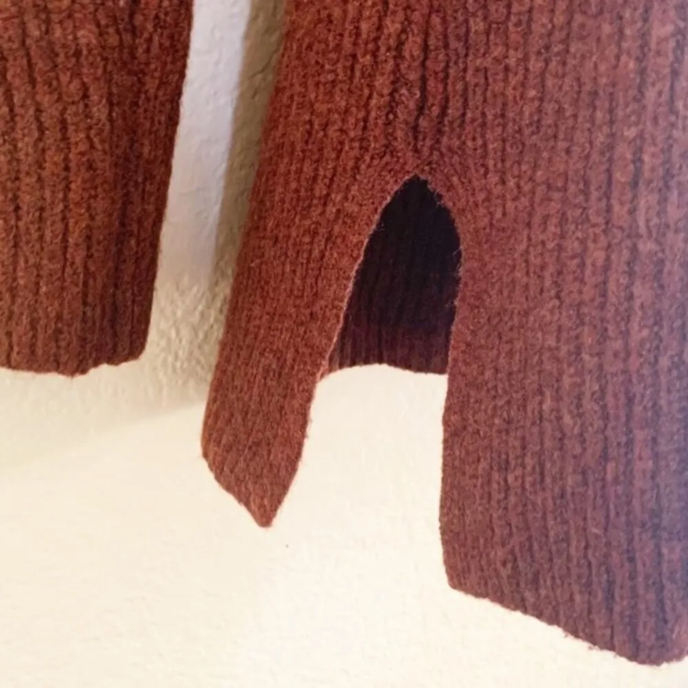 Old Navy Brown Chunky Knit Cozy Sweater - Image 5